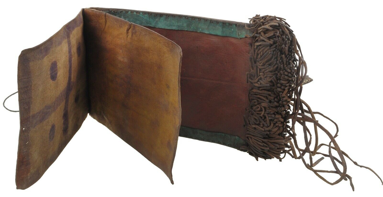 Tuareg leather wallet purse African Sahara Niger Nigeria Mali handmade Art - Tribalgh