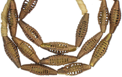 Perline di ottone Perline di commercio africano Ghana Ashanti Akan perline di bronzo in metallo a cera persa - Tribalgh