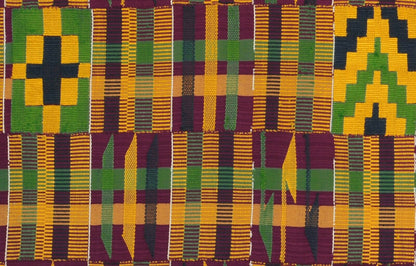 African Kente hand woven cloth Ashanti Asante Akan home decoration textile Ghana - Tribalgh