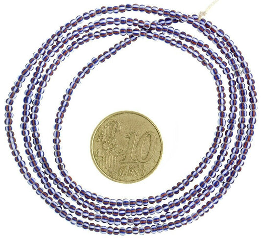 Antique Tiny 2 mm Venetian Striped Seed Bead Strand – Trade Beads