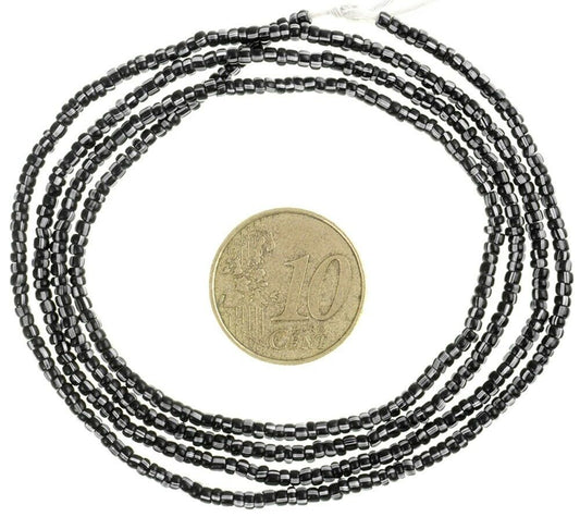 Old Venetian Tiny 2 mm Seed Glass Trade Beads Strand – 27″