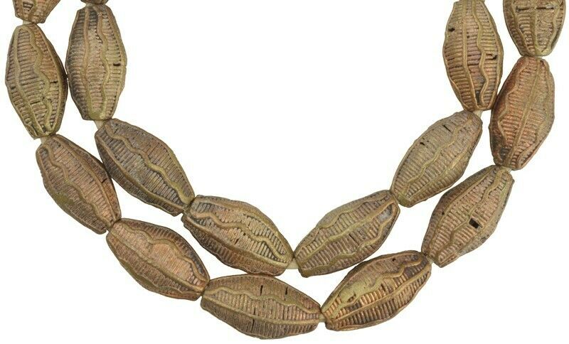 African brass trade beads Ashanti Akan lost wax bronze casting ethnic Ghana - Tribalgh