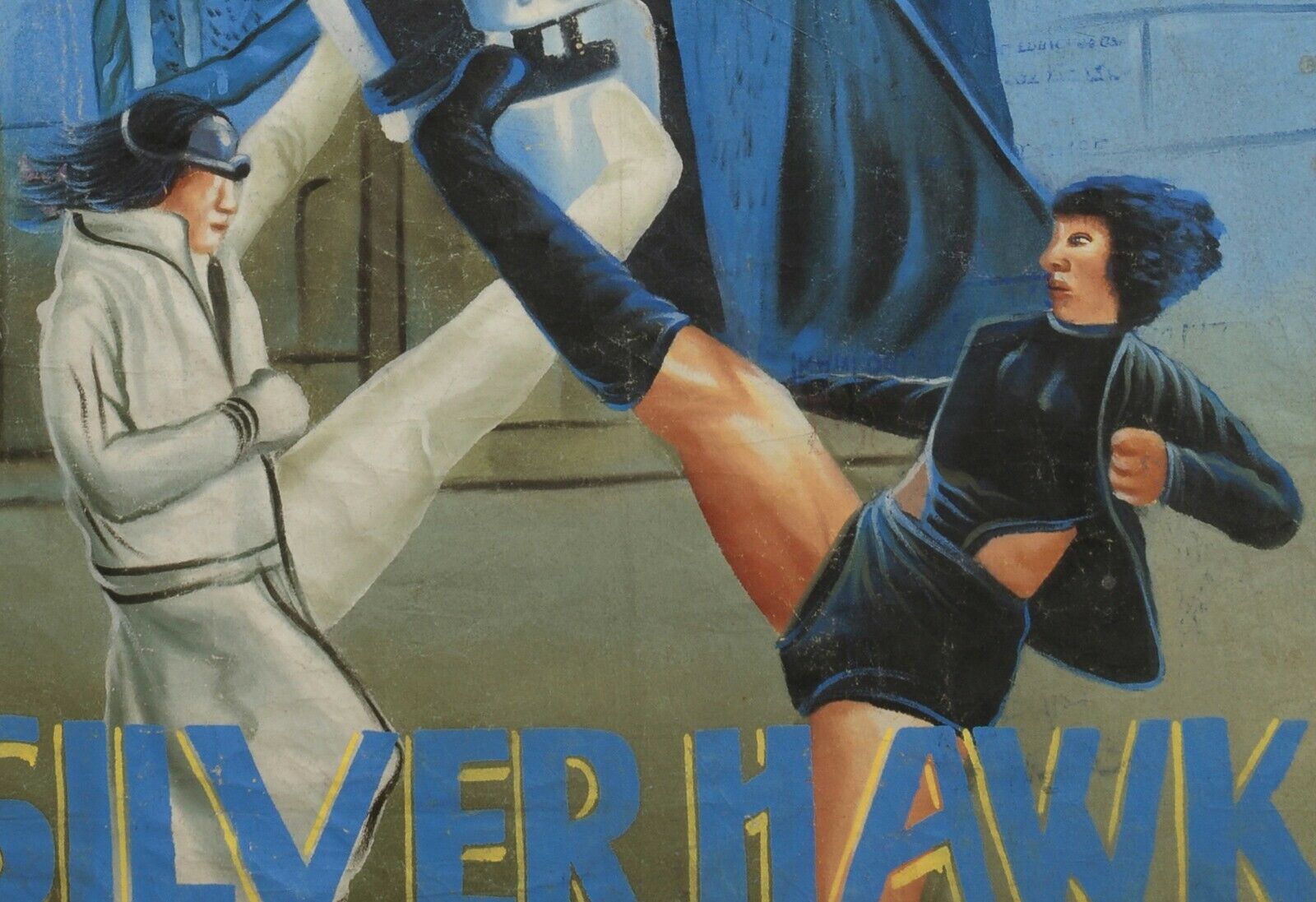 Movie Cinema poster African hand painted canvas home decor Art Ghana SILVER HAWK - Tribalgh