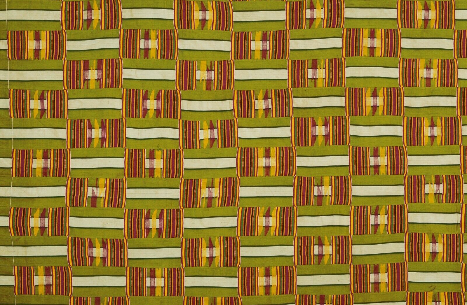 RARE Kente African Ashanti Asante Akan hand woven cloth Ghana wall decoration - Tribalgh