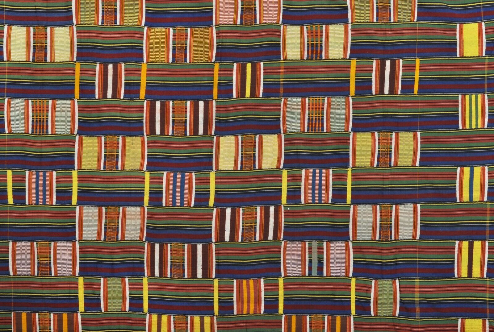 Alte seltene afrikanische Kente Ewe Ghana handgewebtes Tuch Textil Heimtextilien Kunst - Tribalgh