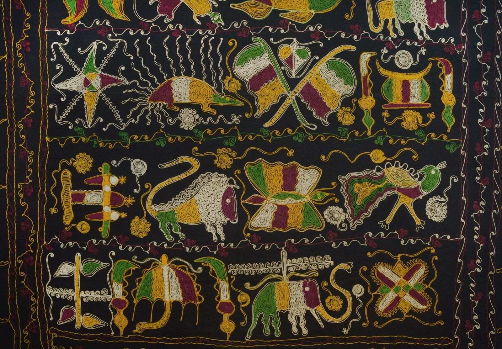 Cloth Of The Great Akunitan Ghana Ashanti African Cloth Fabric Ethnic Tribal - angled shot