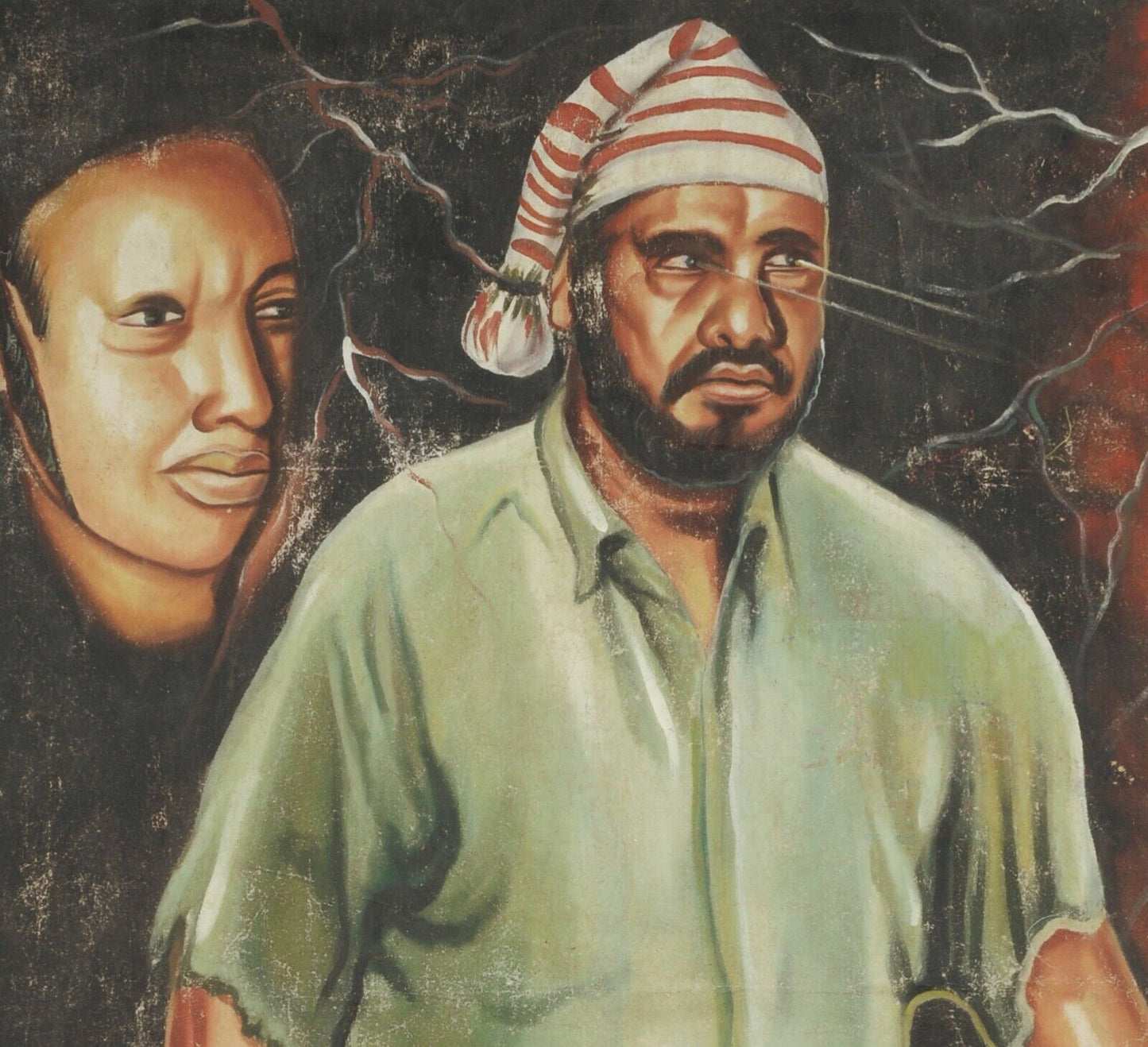 Αφίσα κινηματογραφικής ταινίας Γκάνα Αφρικανική ζωγραφική στο χέρι Καμβάς τέχνης μαύρη μαγεία EZEKUDENE - Tribalgh