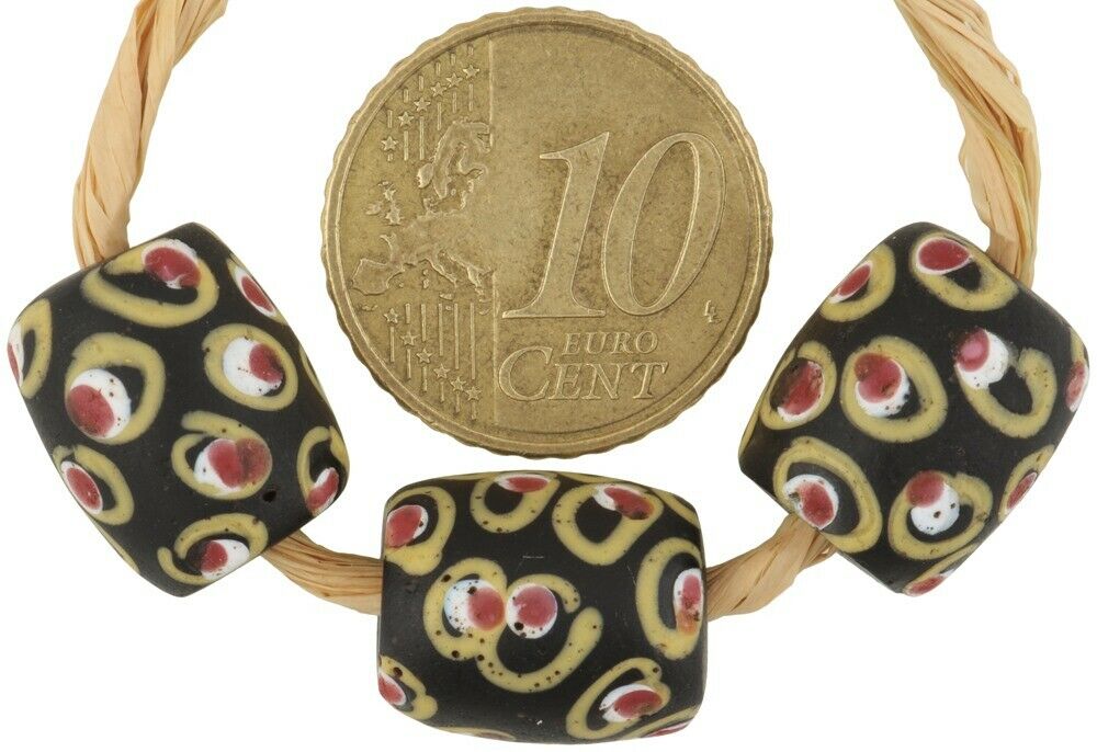 African trade beads Eye old Venetian glass beads Fancy lampwork Ghana trade - Tribalgh