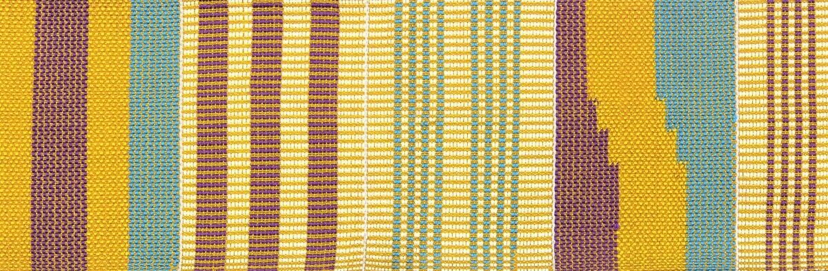 Kente stole Ghana African Art cloth handwoven Sash scarf Ashanti fabric textile - Tribalgh