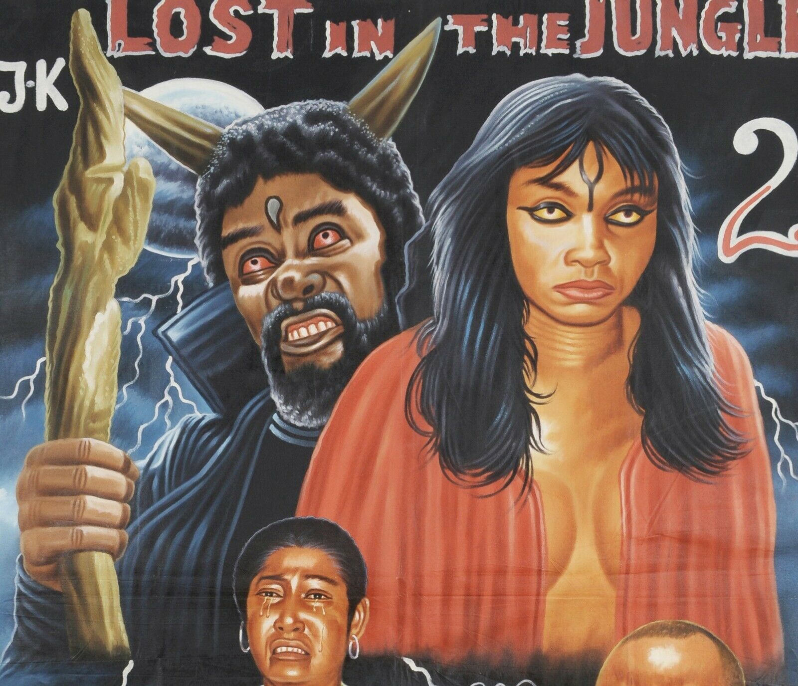 Movie Cinema poster African hand painted canvas Ghana LOST IN THE JUNGLE 2 - Tribalgh