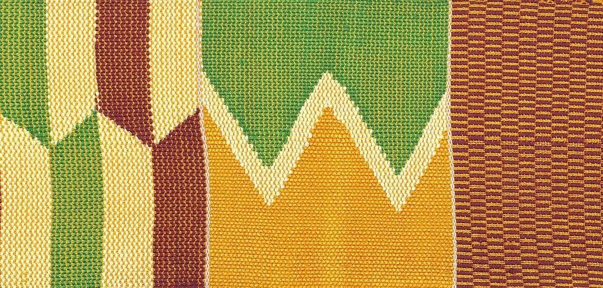 Kente Ashanti afrikanische Stola Ghana Tuch handgewebter Schal Stoff Textil handgefertigt - Tribalgh
