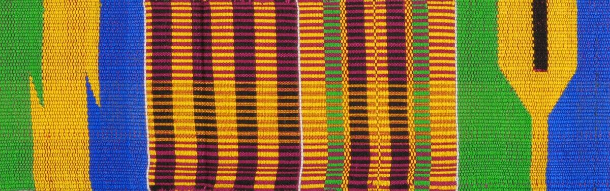 Ghana Kente Authentische Ashanti Afrikanischer Schal Stola Tuch handgewebter Textilstoff - Tribalgh