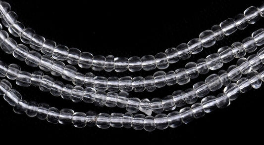 Unique Translucent 2 mm Old Venetian Drawn Seed Beads Strand, ~70 cm