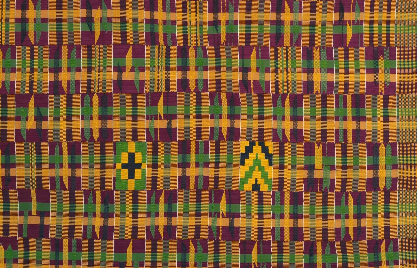 Afrikanisches Kente handgewebtes Tuch Ashanti Asante Akan Heimtextilien Textil Ghana - Tribalgh