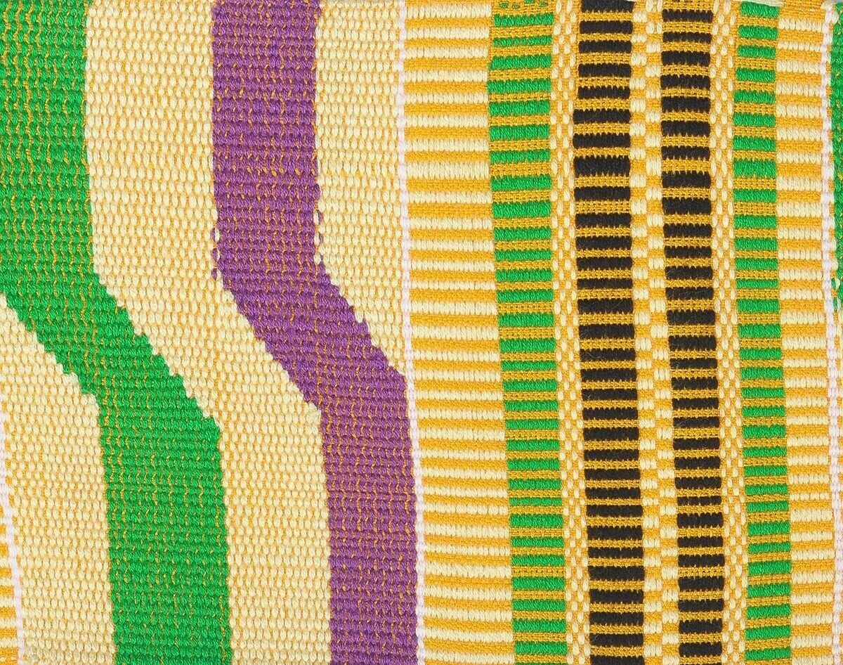 African Kente fabric Ghana sash handwoven scarf stole cloth Ashanti handwoven - Tribalgh