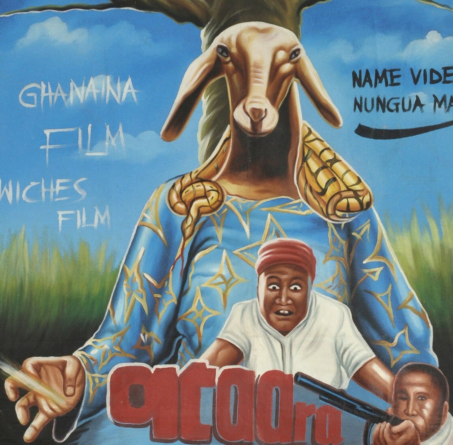Filmplakat Afrikanische handbemalte Leinwand Wohnkultur Ghana ATAARA 2 - Tribalgh