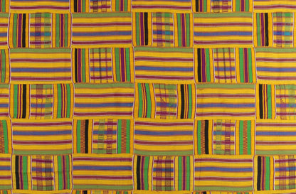Ashanti Kente handgewebtes Tuch Asante African Akan Heimtextilien Textil Ghana - Tribalgh