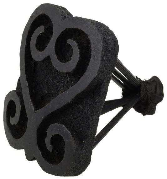 Ghana Afrikanischer Stempelblock Adinkra-Symbol Asante Ashanti Akan Stofftextil - Tribalgh