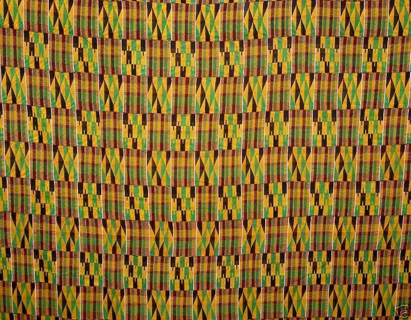 Old kente hand woven Ghana Ceremonial cloth Ashanti Asante African Art Akan - Tribalgh