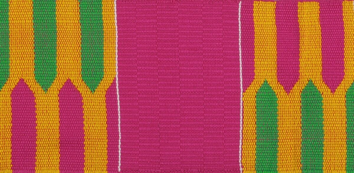 Ashanti Ceremonial Ghana kente cloth African scarf stole handwoven textile Art - Tribalgh
