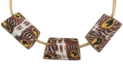 Rares perles africaines du commerce coq millefiori perles de verre vénitien oiseau de Murano - Tribalgh