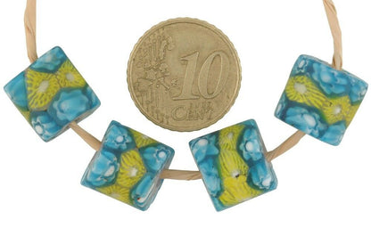 Seltene afrikanische Handelsperlen alte Millefiori Venezianische Glasperlen Murano-Mosaikglas - Tribalgh