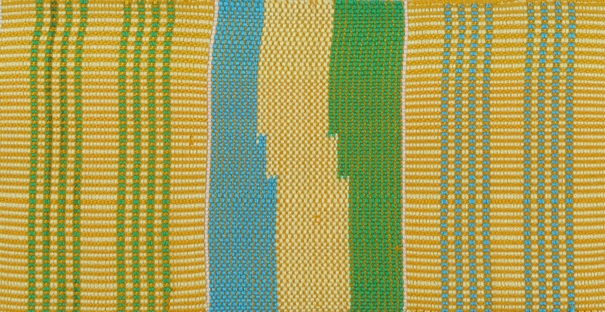 Ashanti Ceremonial Ghana Kente Tuch Afrikanischer Schal Stola handgewebte Textilkunst - Tribalgh