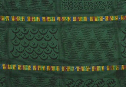 Afrikanisches Adinkra Tuch Ghana Ashanti Stoff handgestempelt Symbole Westafrika Kunst - Tribalgh