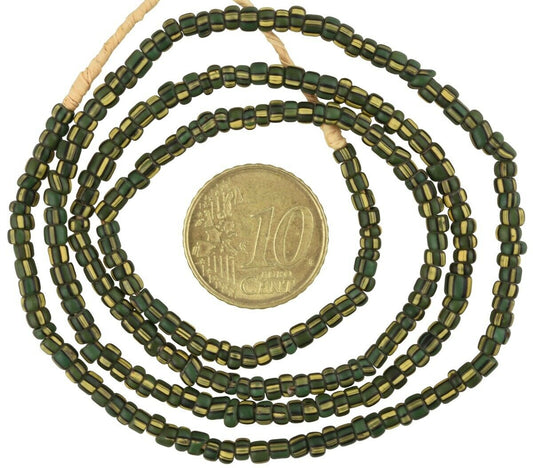 3 mm Tiny Striped Old Venetian Seed Beads Strand – African Trade Beads