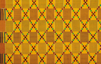 Tela africana Kente tejida a mano Ashanti hecha a mano para decoración del hogar textil Ghana - Tribalgh