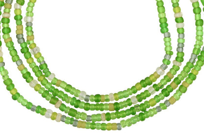 Ancien commerce africain minuscules perles de rocaille en verre vénitien collier ethnique translucide - Tribalgh