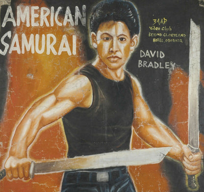 Cinema Movie poster African Ghana oil cinema hand painted AMERICAN SAMURAI - Tribalgh