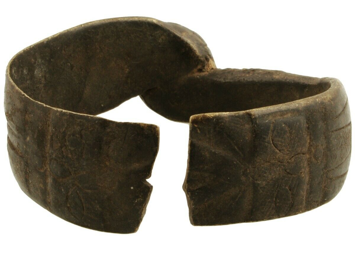 Antique brass bracelet African currency Child size Fulani Ghana Burkina Faso - Tribalgh