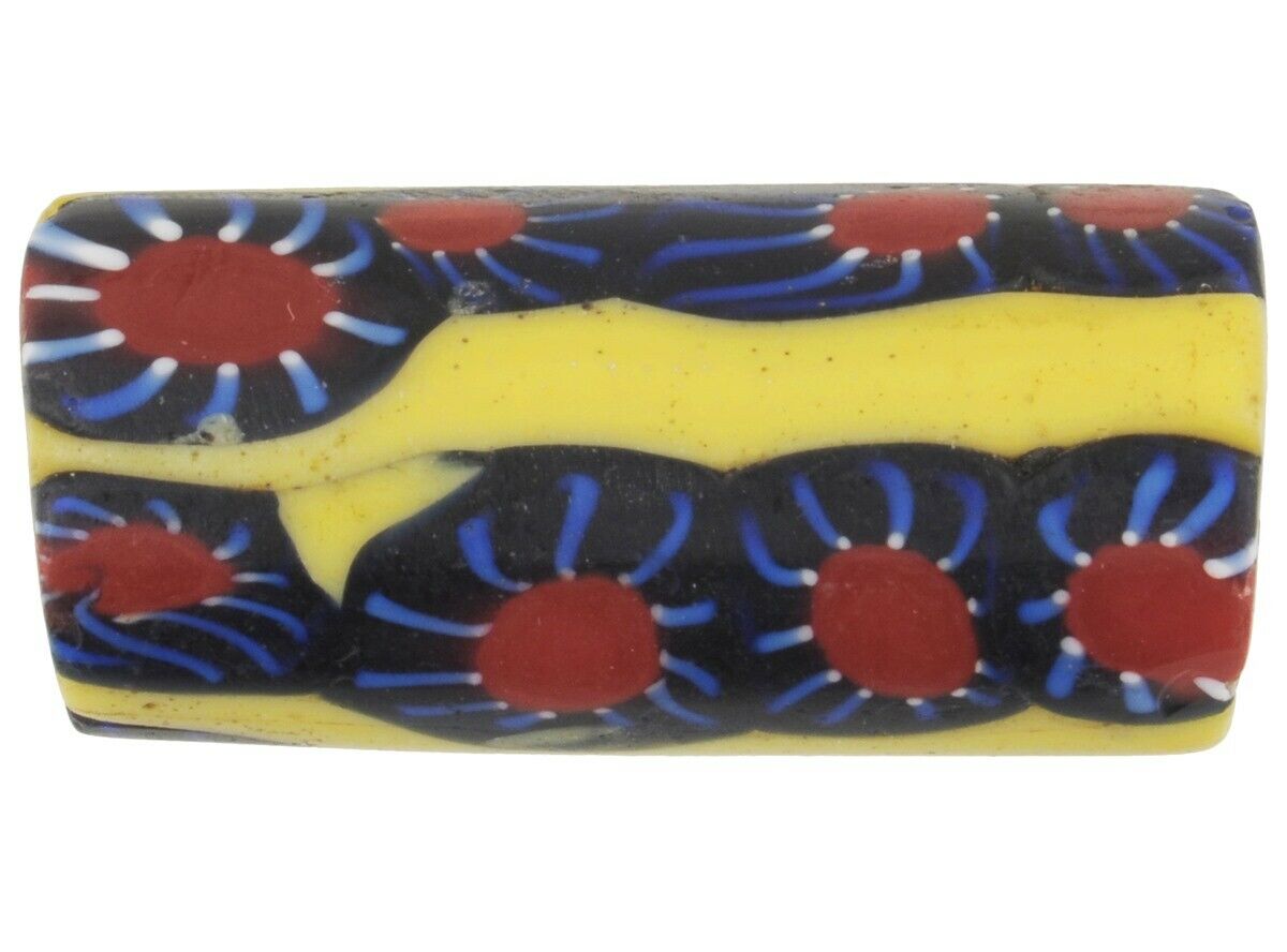 Antique African trade beads old millefiori Venetian glass Murano mosaic rare - Tribalgh