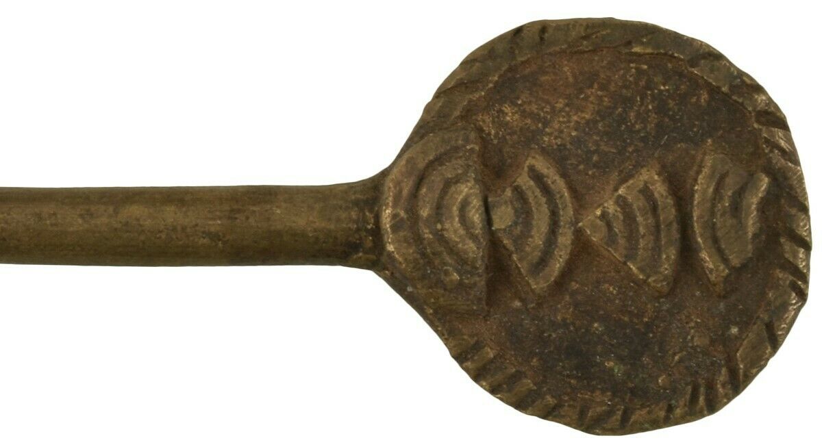 Vintage Αφρικανική Γκάνα Ashanti Akan Brass Bronze Hair Pin - Tribalgh