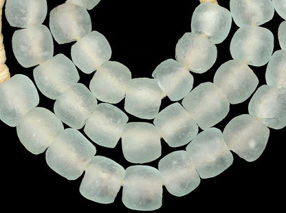 African trade beads Krobo powder glass translucent recycled glass beads Dipo new - Tribalgh