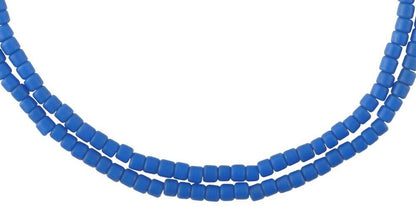 Perles de commerce africaines anciennes perles de verre tchèques Bohème collier de brins de carreaux Ghana - Tribalgh