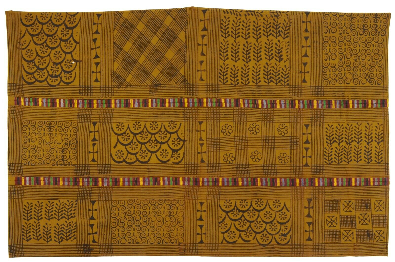 Adinkra Ashanti cloth Decoration African Ghana fabric hand stamped West Africa - Tribalgh