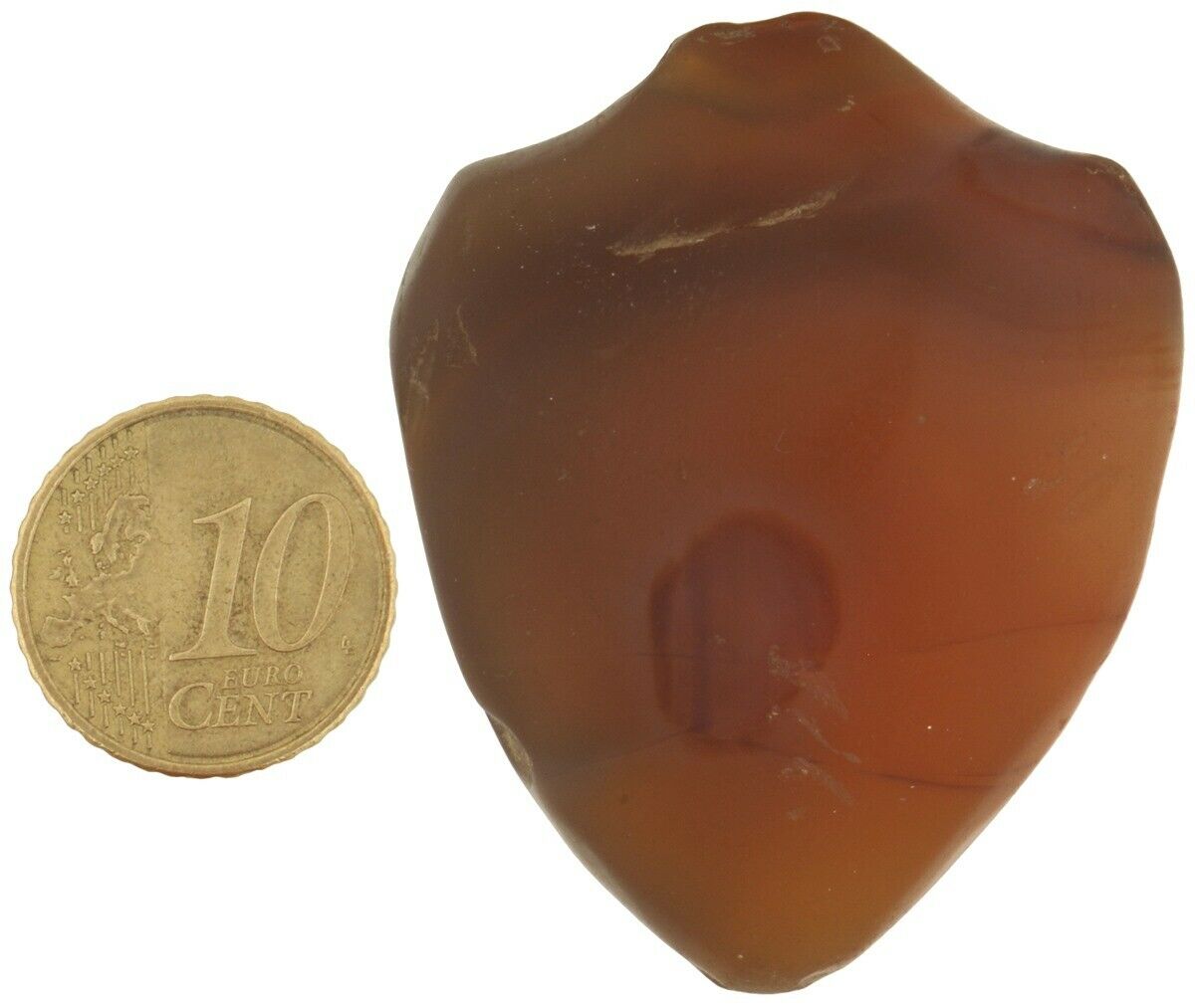 Antique Stone Bead Carnelian Agate Old African Trade Handmade Large Pendant Boho - alternate view