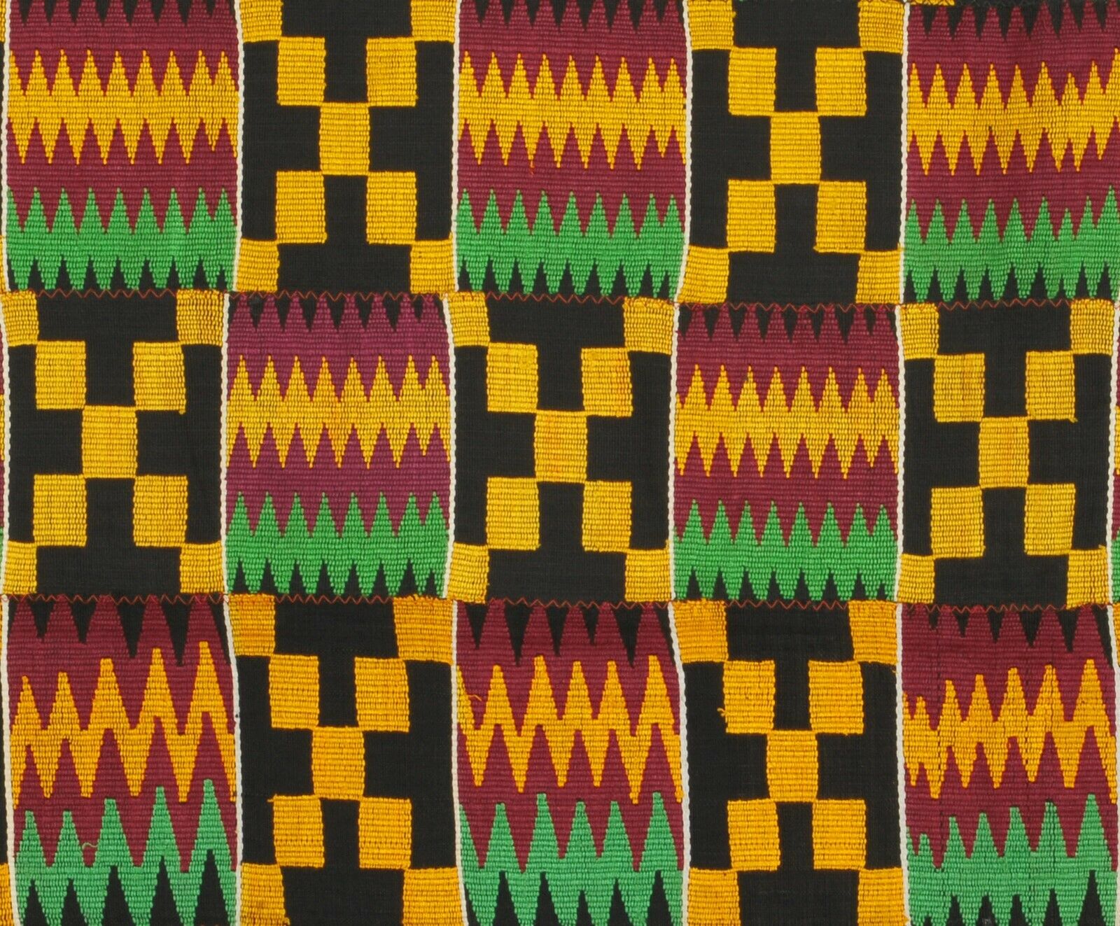 Seltener afrikanischer Kente handgewebter handgemachter Stoff Textilstoff Ashanti Ghana Fathia - alternative Ansicht