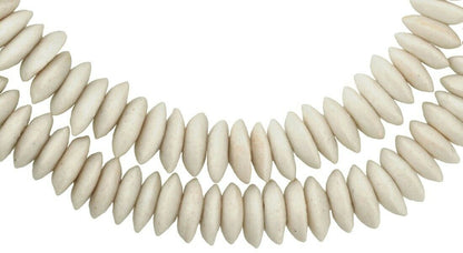 Krobo beads recycled powder glass handmade disks African trade ethnic art - Tribalgh