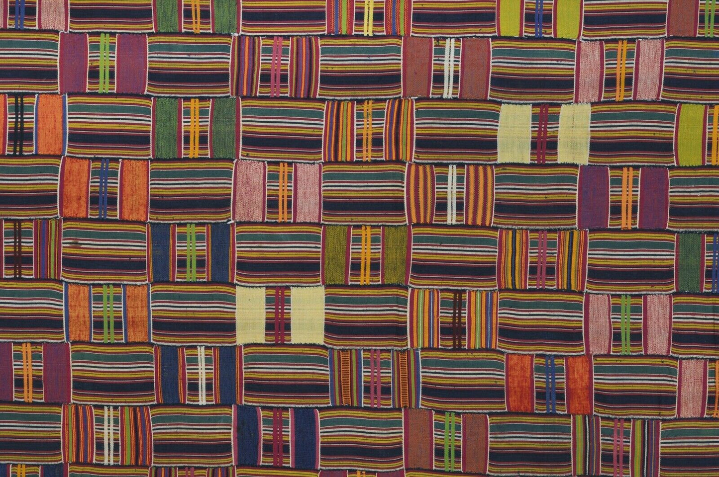 Nice old rare African kente Ewe Ghana hand woven cloth textile home decoration - Tribalgh