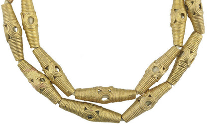 Brass beads African trade handmade Ashanti Akan bronze gold weight Ghana ethnic - Tribalgh