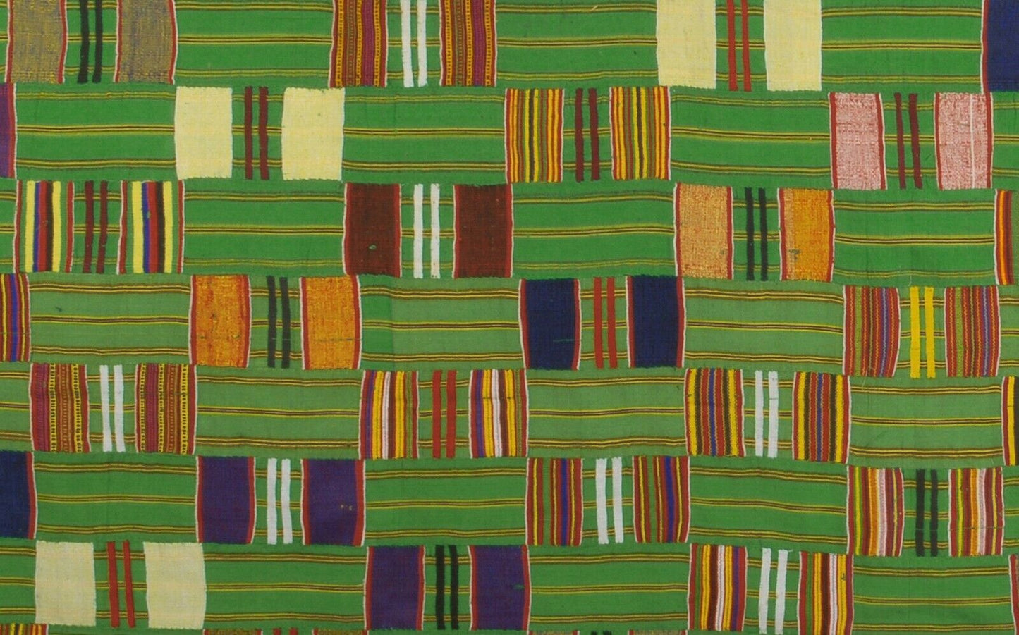 Nice old rare African kente Ewe Ghana hand woven cloth textile home decoration - Tribalgh