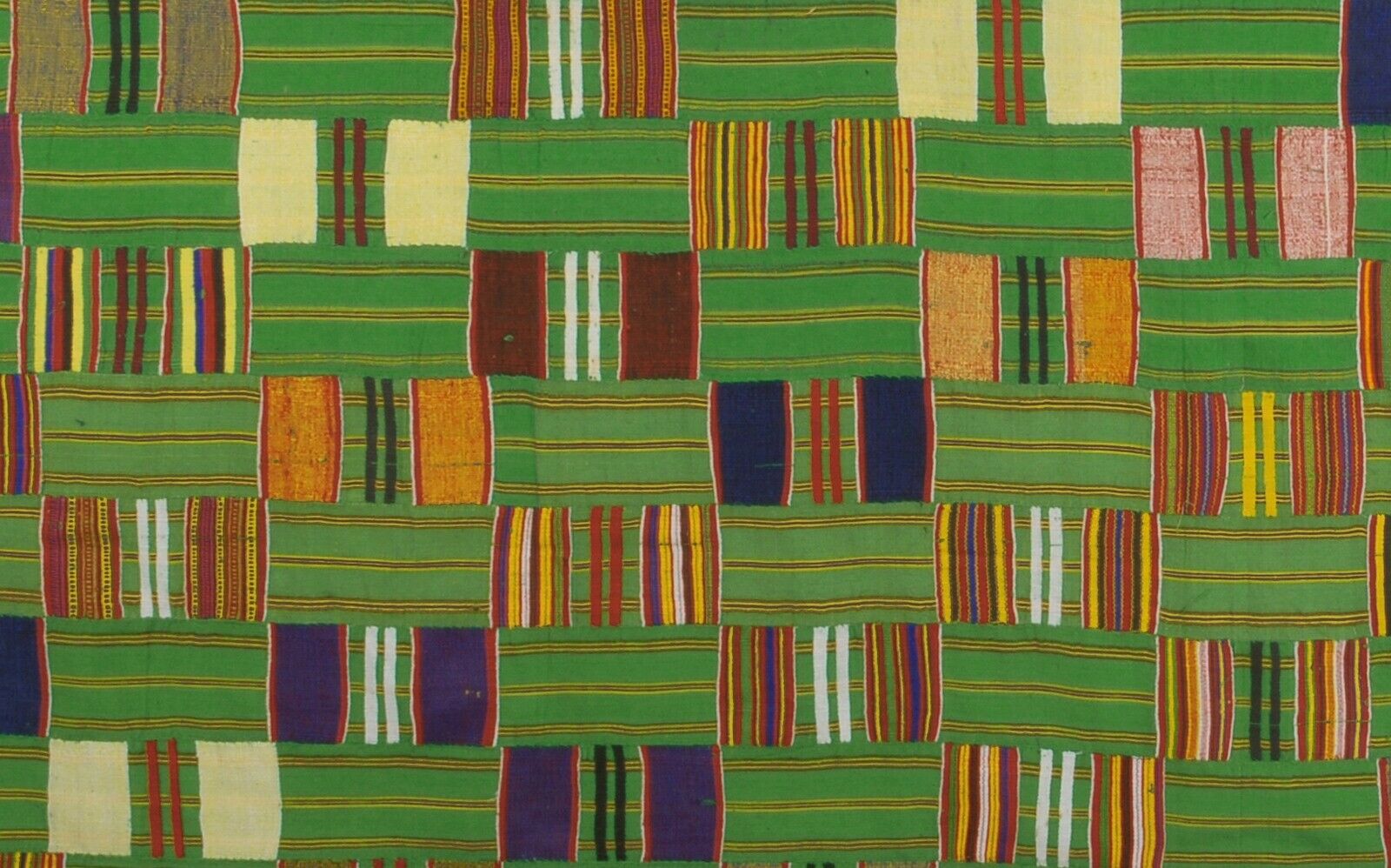 Nice old rare African kente Ewe Ghana hand woven cloth textile home decoration - Tribalgh