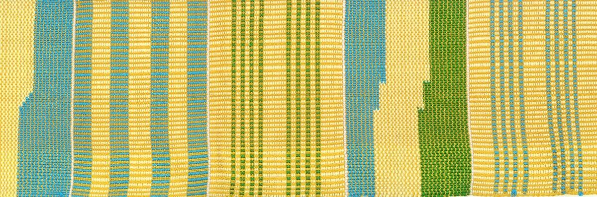 Kente scarf Ghana African cloth handwoven stole Ashanti fabric handmade Sash Art - Tribalgh