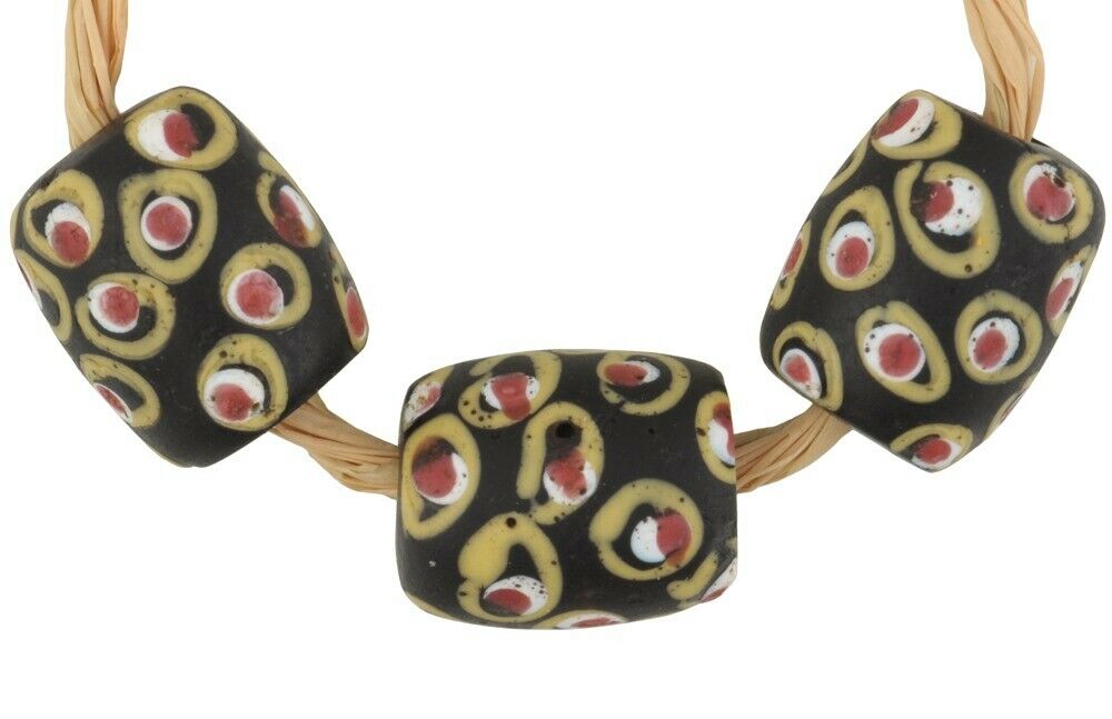 African trade beads Eye old Venetian glass beads Fancy lampwork Ghana trade - Tribalgh