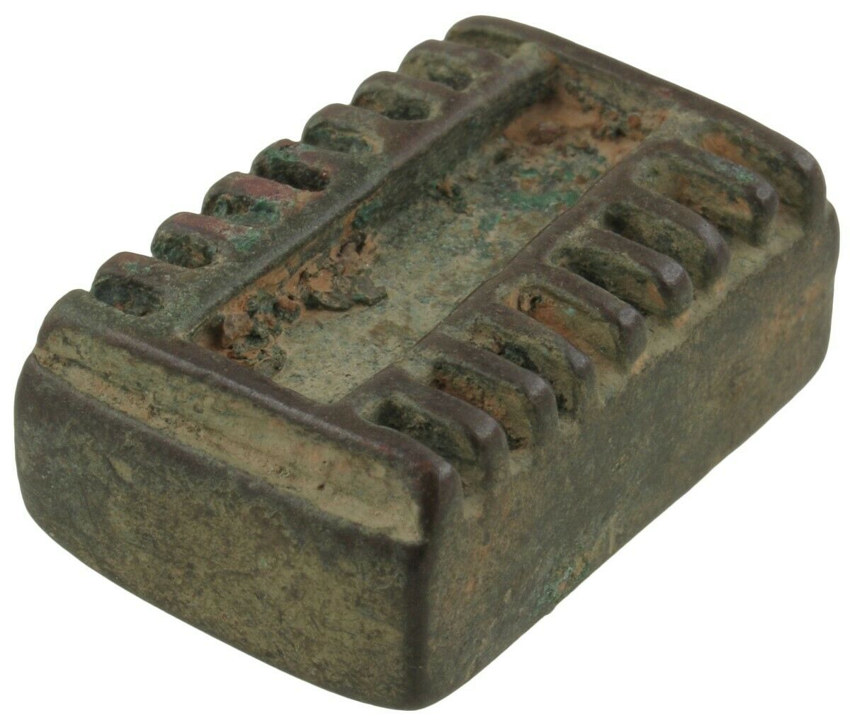 Antique Goldweight African Ghana Ashanti Brass Asante Akan Lost Wax Weight - zoomed-in detail
