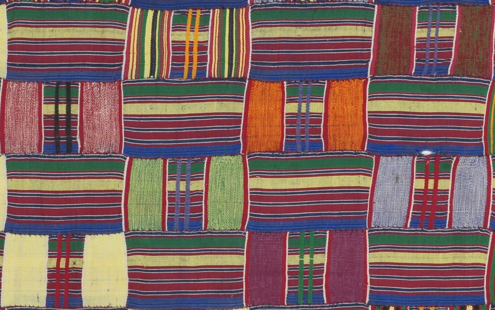 Nice old rare African kente Ewe Ghana hand woven cloth textile home decoration - Tribalgh