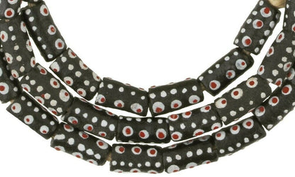 Krobo handgefertigte Perlen aus recyceltem Pulverglas Afrikanischer ethnischer Handel Fancy Halskette - Tribalgh